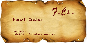 Feszl Csaba névjegykártya