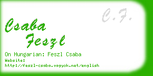 csaba feszl business card